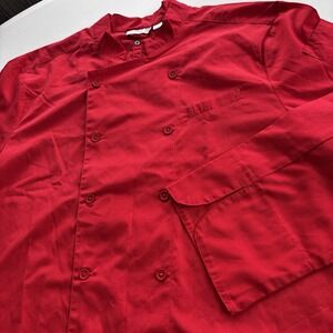 Chefwear Red Double Breasted Chef Coat Jacket Size 2XL Long Sleeve